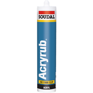 SOUDAL akrylfuge Acryrub 310ml patron frostsikker - Grå