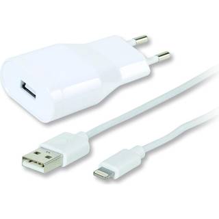 Vivanco Lightning-hjemme- og kabel 2.4 A - hvid (På lager i butik)