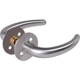 Lockit dørgreb 1008 Coupe Sl. rustfri m. massiv roset