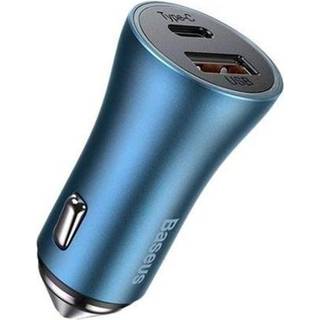 Baseus car charger Golden Contactor Pro PD 40W 1x USB 1x USB-C blue