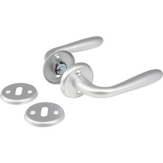 Jasa Company Vega dørgreb med dørgrebsroset og nøgleskilt, Ø19 mm, mat krom