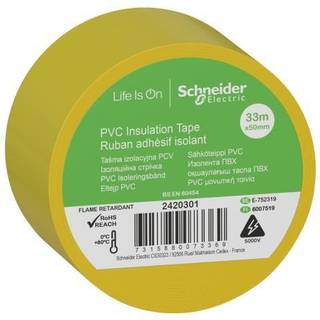 Schneider Diy pvc ins. tape 50x33m yellow