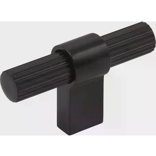 Beslag Design T Helix Stripe knop, mat sort