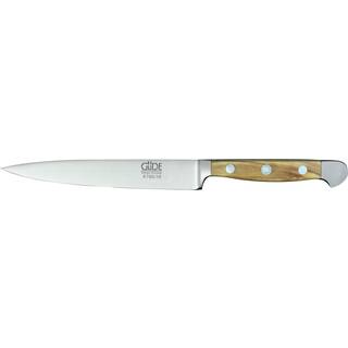 Güde Alpha Olive Zubereitungsmesser 16 cm - CVM-Messerstahl - Griffschalen Olivenholz - Braun,Silber