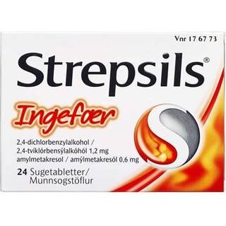 Strepsils Ingefær 0,6+1,2 mg 24 stk Sugetabletter
