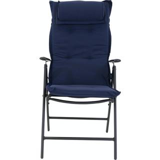 Havestol med pude 116x46cm 5-positioners siddestilling blå
