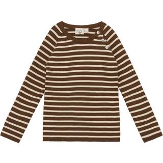 Flöss Flye Stribet Trøje Walnut 80 cm  Brun  80 cm  Unisex