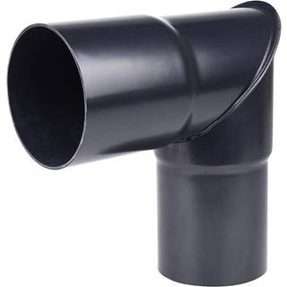 Plastmo knærør, PVC, sort, 90° - Ø75 mm