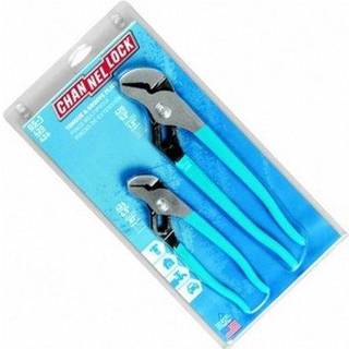 Channellock 2-stykke tunge og rille tang s?tter sig-9,5-tommer 6,5-tommer | Lige k?be Groove Joint Tang | Laservarmebehandlede 90 t?nder | Smedet