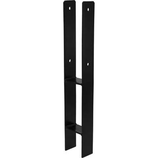 Plus H-stolpefod Sort til 9x9 cm stolper