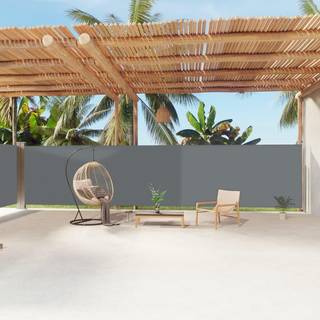 sammenrullelig sidemarkise 180x1200 cm antracitgrå