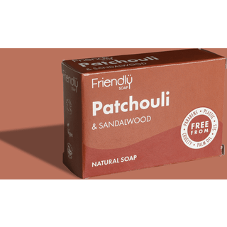 Friendly Soap - Friendly Sæbebar - Patchouli & Sandalwood - 100% Naturlig Og Vegansk