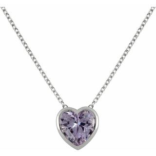 Radley Radley Ladies Sterling Silver Light Amethyst Heart Necklace