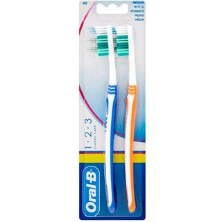 2 stk. Oral-B Tandbørste 1-2-3 classic care 40 - medium