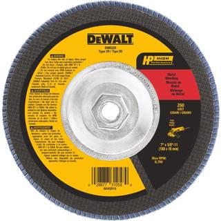 Dewalt DW8329 7-tommer med 5/8-tommer-11 60 Grit Zirconia Angle Grinder Flap Disc
