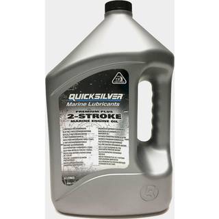 Delsyntetisk olie til 2-takt påhængsmotorer Quicksilver Premium Plus 2-Stroke Marine Engine Oil Synthetic Blend, NMMA TC-W3, 4 liter