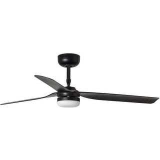 Punt M loftventilator, DC, LED-lampe, sort