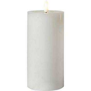 Conzept Electric LED bloklys 3D flamme H15 cm Hvid