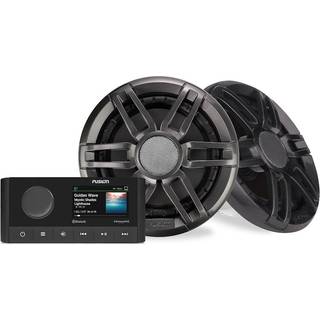 Marinestereopakke Fusion RA210, 12 V, 200 W, sort + 2 marinehøjttaler Fusion XS Sport RGB 6.5", 200 W