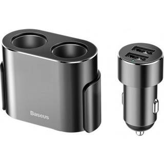 Baseus - Lighter socket splitter 2xUSB 3 1A 100W Black