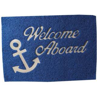 Bådmåtte Lalizas Welcome Aboard, rektangel, 60 x 40 cm, marineblå
