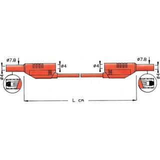 Elma Prøveledning 25cm sort m/stik