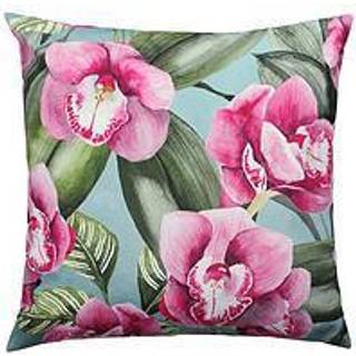 Evans Lichfield Evans Lichfield Duck Egg Blue Orchids Outdoor Polyester Filled Cushion
