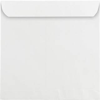 Jampapir 13,5 x 13,5 stor firkantet invitationskonvolutter - hvid - 25/pakke