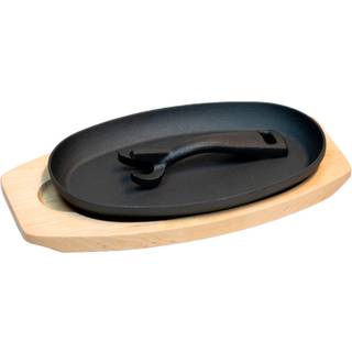 Sizzling støbejernspande