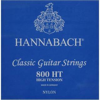 Hannabach 652387 Series 800 s?lvbelagt h?j sp?ndingsstreng s?t til klassisk guitar - Bl?