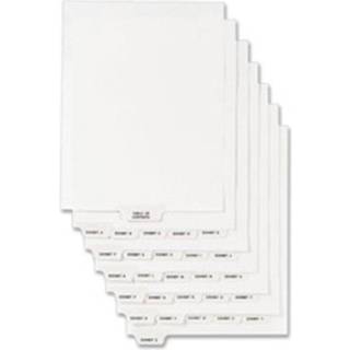 Avery 12394 Avery-stil Fortrykt juridisk bundtabsdelere Udstilling U-brev (pakke med 25)