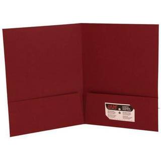 Jampapir To lomme teksturerede linnedpr?sentationsmapper - Forretningsmappe i brevst?rrelse - Bourgogne - 6/pakke
