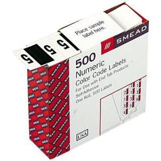 Smead 67375 End Tab Montery Printed Tekst: 5 1-1/4-tommer x 1-tommer m?rkegr?n 500/rulle