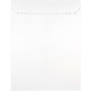 Jampapir 9 x 12 åben ende katalog kommercielle konvolutter med skræl og forseglingsafslutning - hvid - 50/pakke