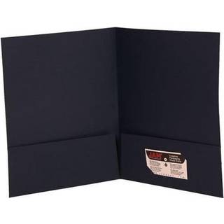 Jampapir To lomme teksturerede linnedpræsentationsmapper - Forretningsmappe i bogstavstørrelse - Navy Blue - 6/Pack