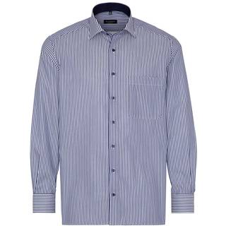 Eterna Twill Skjorte Modern Stribet Navy - 42