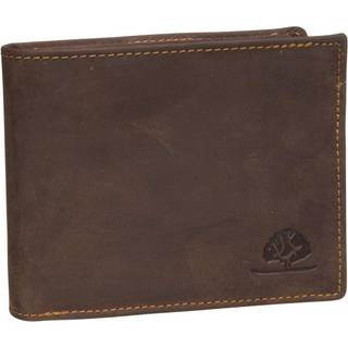 Geldbörse Leder 12x9cm mit RFID Schutz "Vintage" antikbraun 1705-RFID-25 | Greenburry.de