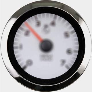 Omdrejningstæller til dieselmotor Veethree Argent, dugfri, Ø86 mm, 12 V, generator, sølv/sort/hvid, 0 - 5000 rpm