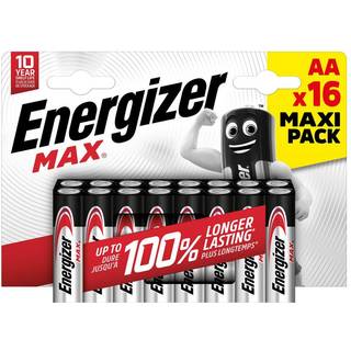 Energizer Max AA / E91 Batterier (16 stk Blister)