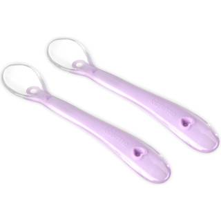Kidsme Silicone spoon - lavendel 2-pack