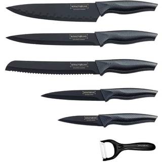 Royalty Line Knivsæt i 6 dele - Non-Stick Carbon belægning - Sort