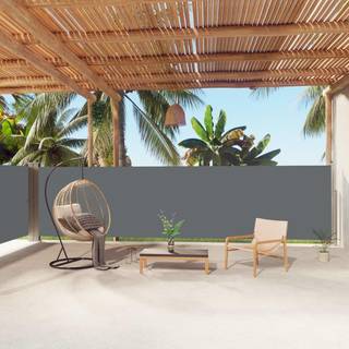 sammenrullelig sidemarkise 160x1000 cm antracitgrå