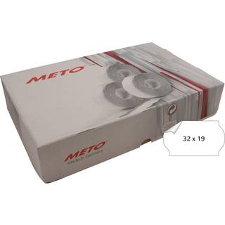 Meto etiket perm 32x19 hvid (30rl/1000)
