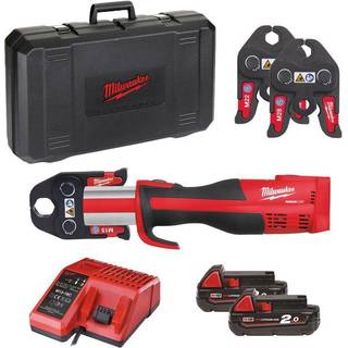 Milwaukee M18 BLHPT-202C Pressemaskine med M15-22-28, batteri og oplader