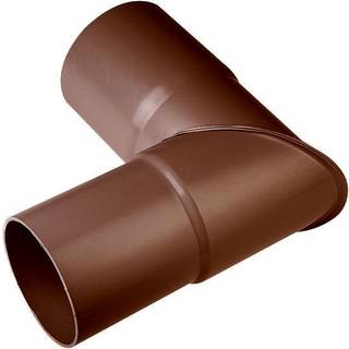 Plastmo knærør, PVC, brun, 90° - Ø110 mm