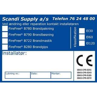Ce-Etiket B780-B790-B722-B280 10 Stk Scandi Supply