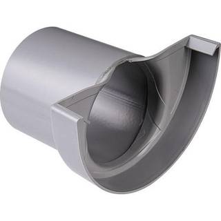 Plastmo endebund med tud, PVC, grå - nr. 11/Ø75 mm