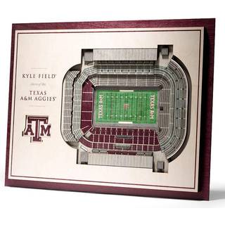 Youthefan NCAA Texas A&M Aggies 5 -lags Stadiumview 3D Wall Art - Kyle Field