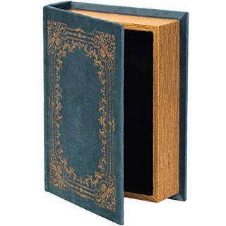 Dekorativ vintage bogformet pyntegodboks - bl?