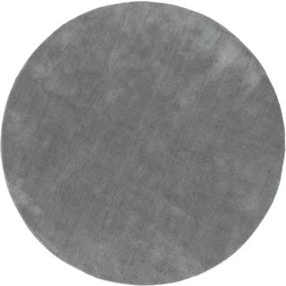 Undra rundt tæppe Ø200 cm blød polyester sølv